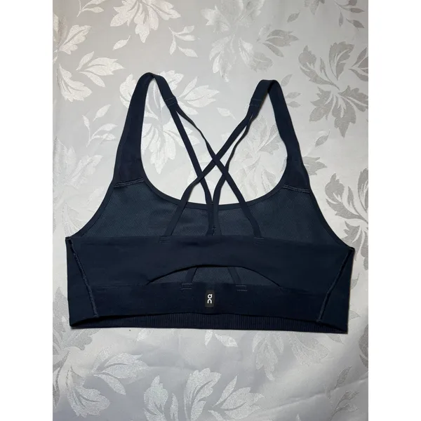 On Cloud Running Studio Navy Blue Strappy Cross Back Sports Bra Size S - Image 3