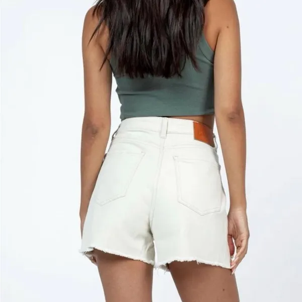 Princess Polly White High Waist Shorts - Image 2
