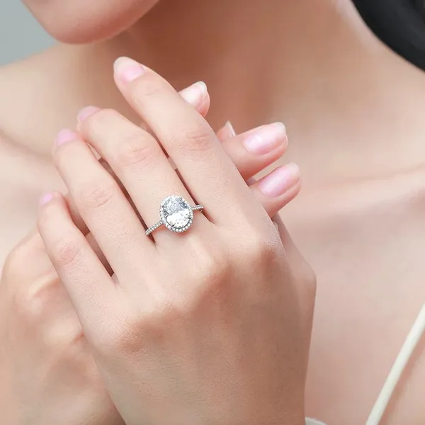 Sterling Silver SIZE 5 925 Round Sparkling AAAAA CZ Ring - Image 2