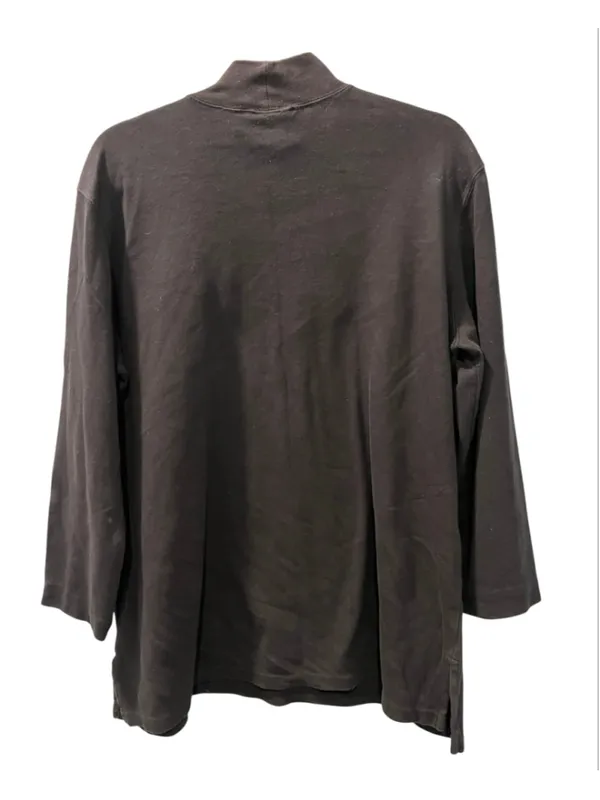 Vintage 90s Karen Scott Halloween Embroidered Mock Neck Shirt Pumpkin Large L - Image 2