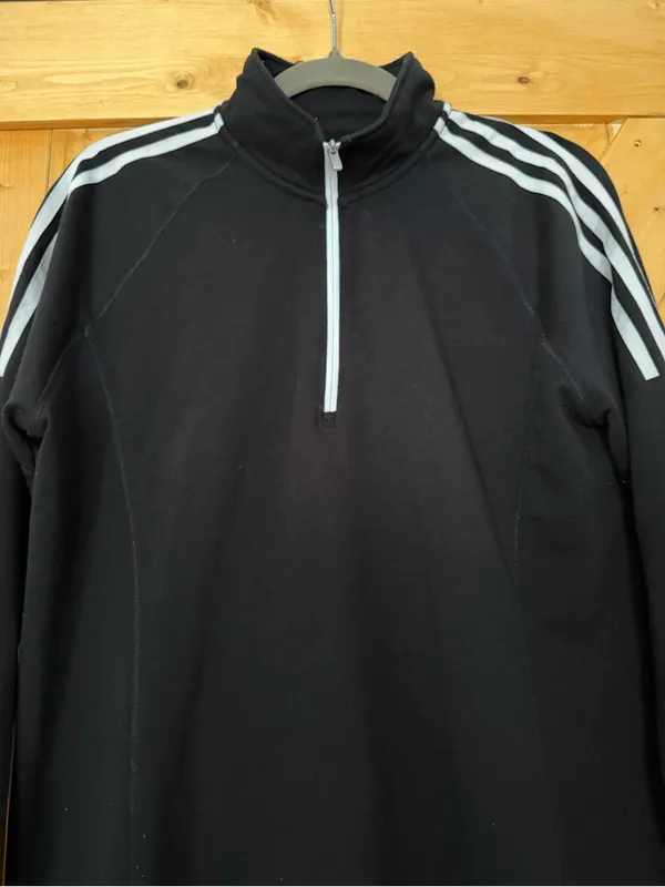 Adidas Golf Women's French Terry 1/4 Zip Pullover Black L - Image 4