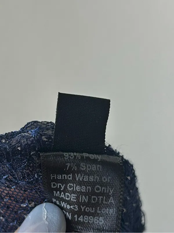 Free People EastNWestLabel Sequin Tassel Navy Mini Skirt Small Festival Western - Image 7