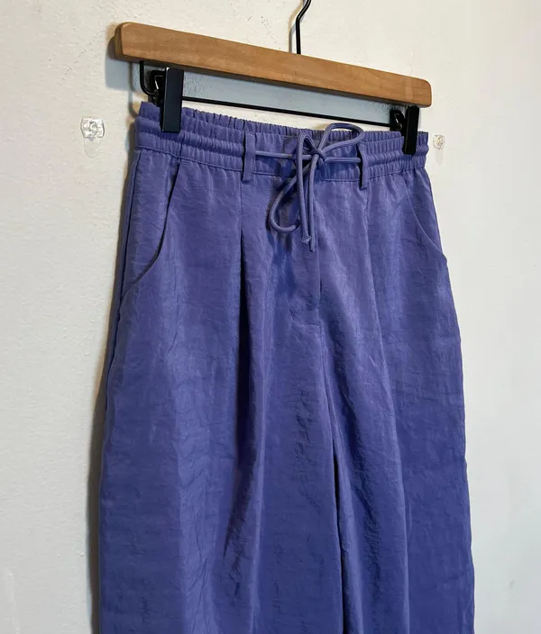 Anthropologie - Maeve Seamed Wide-Leg Track Pants Athletic Casual Travel Purple - Image 3
