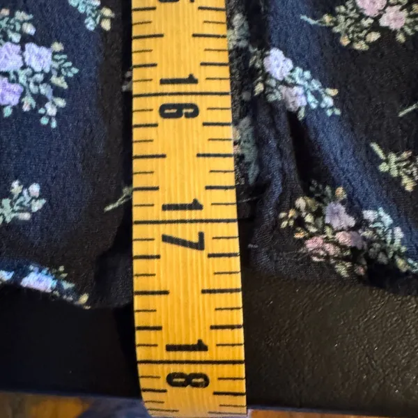 H&M Dark‎ Floral Milkmaid Puff Sleeve Maxi Dress L Ruffle Fairy Cottage Whimsigoth - Image 11