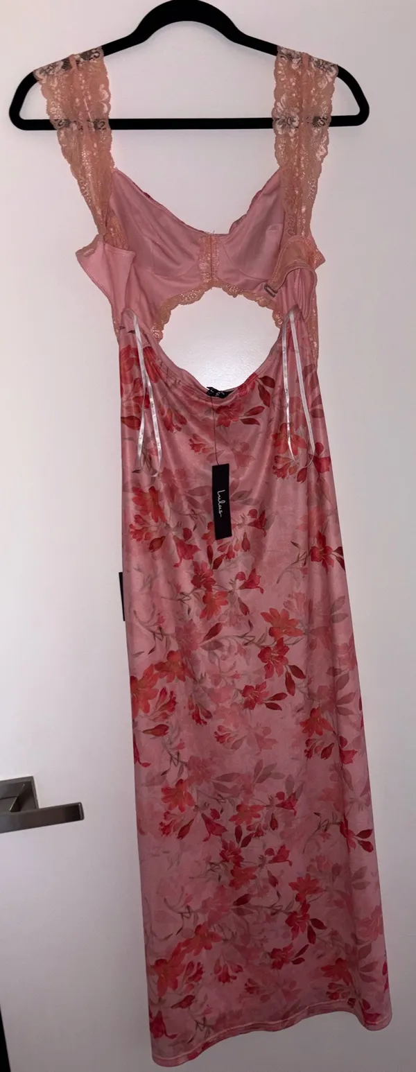 Lulus Pink Floral Dress - Image 4