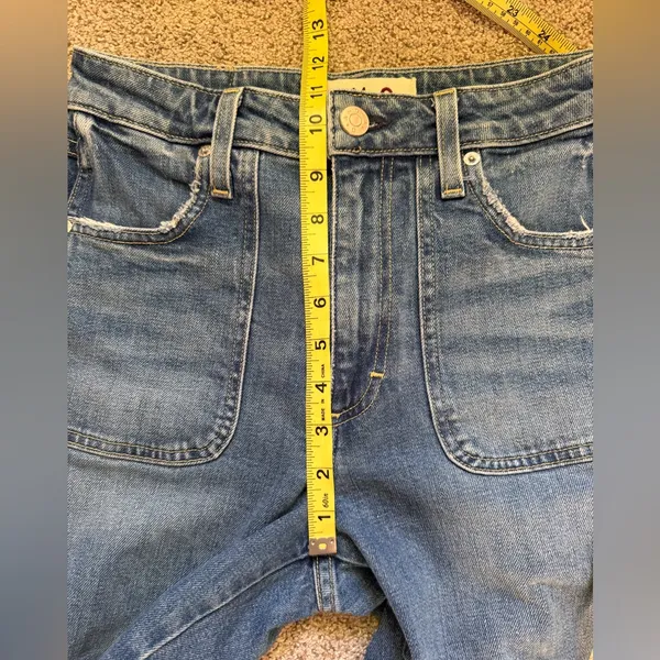 AMO Abigail Jeans in Peaceful Medium Wash Blue Patch Pocket Denim Size 26 - Image 16
