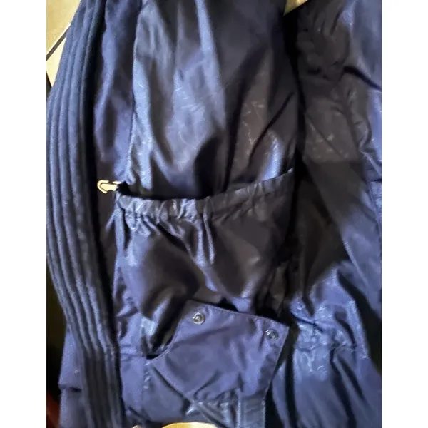 The North Face Goose Down Jacket XS Navy Puffer 600 Fill Hooded Coat Outdoors - Image 5