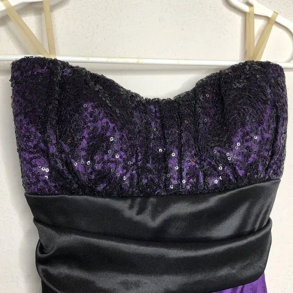 Windsor Strapless Prom Dress Purple‎ Black - Image 7