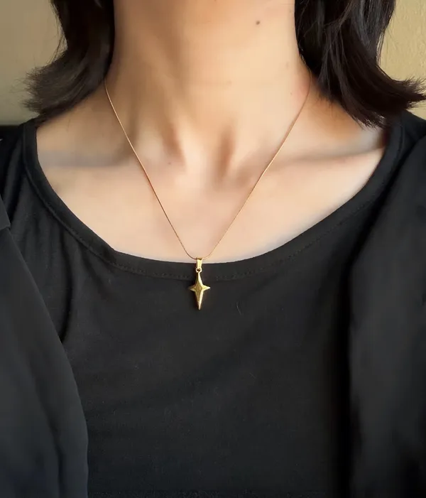 Handmade grunge y2k street style sparkle star fully stainless steel necklace✨ - Image 7