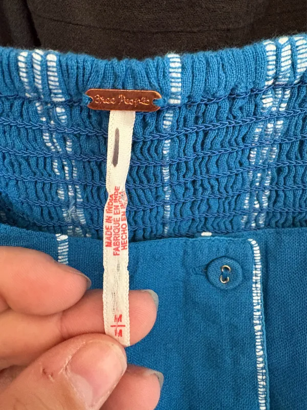 Free People Blue Top Crop - Image 2