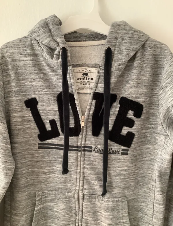 Hoodie Jacket Gray Size L - Image 2
