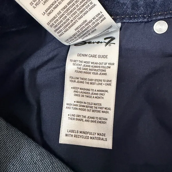 Seven7 Skinny Jeans 12 Dark Wash Blue High Rise Everyday Stretch Denim Pockets - Image 9