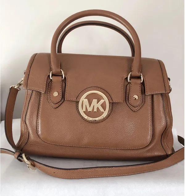 Margo Tan Leather Satchel Bag - Image 7