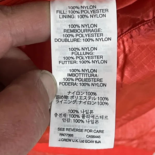 J‎ Crew Vest Women's Small Pink Full Zip Inner Pockets Coral Puffer Sleeveless - Image 10