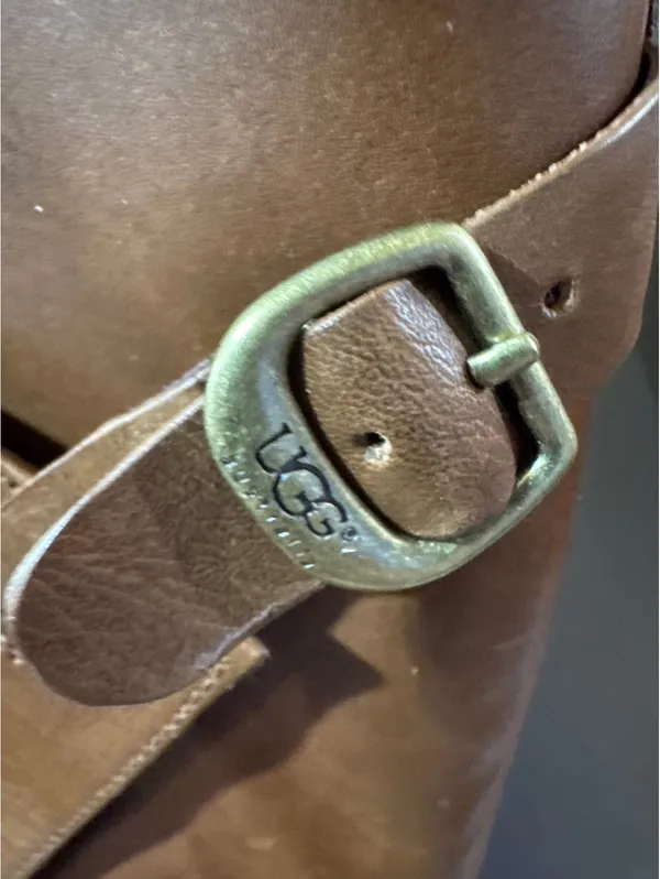 UGG Australia Brown Leather Wedge Boots Size 9 USA / 7.5 UK - Image 6