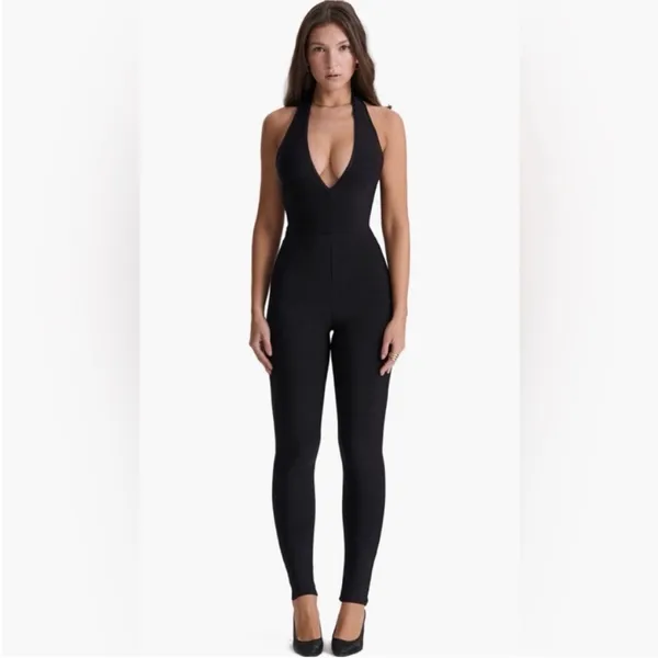 House of CB Anaise Plunge corset Jumpsuit NWOT‎ size S bandage bodycon - Image 10