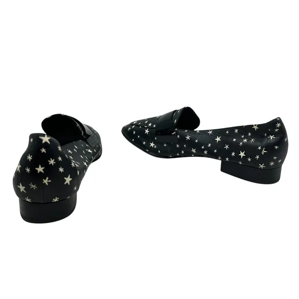 Diane von Furstenberg Lafayette Star‎ Leather Loafers Black Size US 9.5 - Image 10