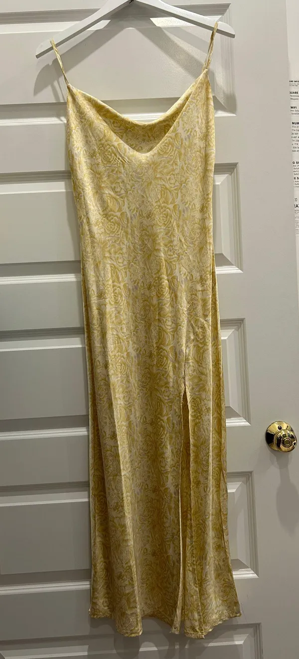 Yellow Satin paper Hearts Dress - Image 2