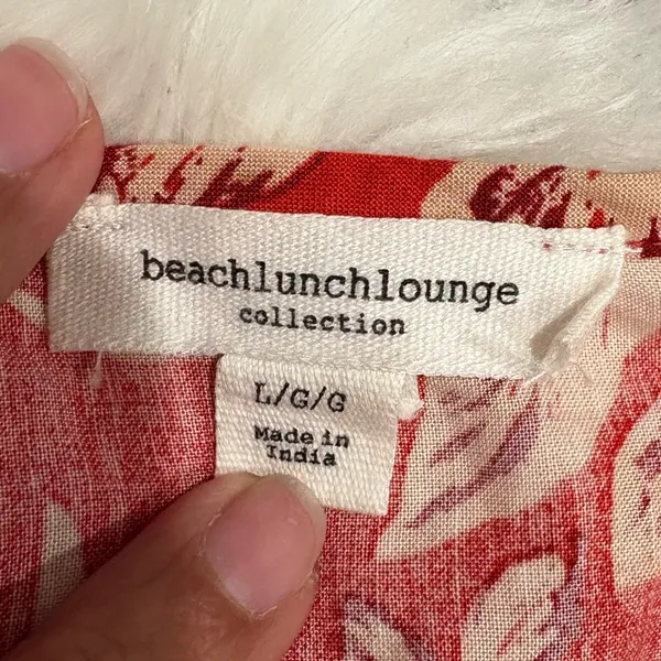 Beach Lunch Lounge Floral Print Dress Women's Size L Boho - Image 6