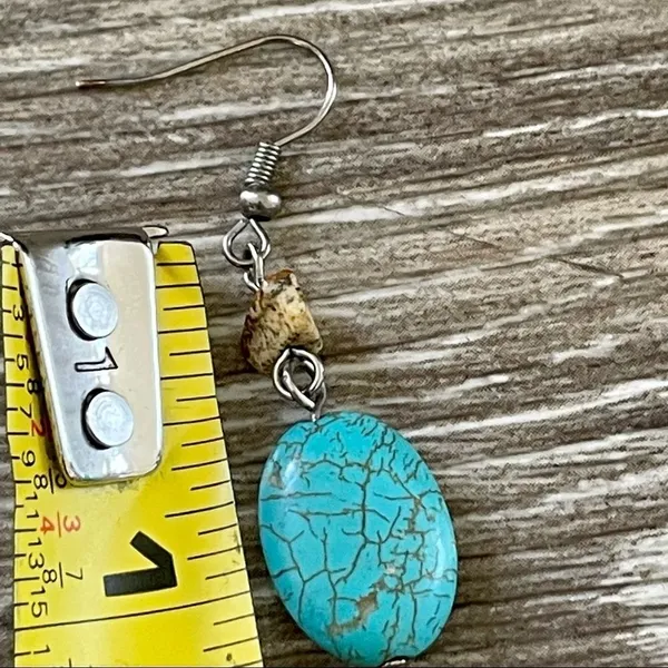 Small turquoise earrings - Image 3