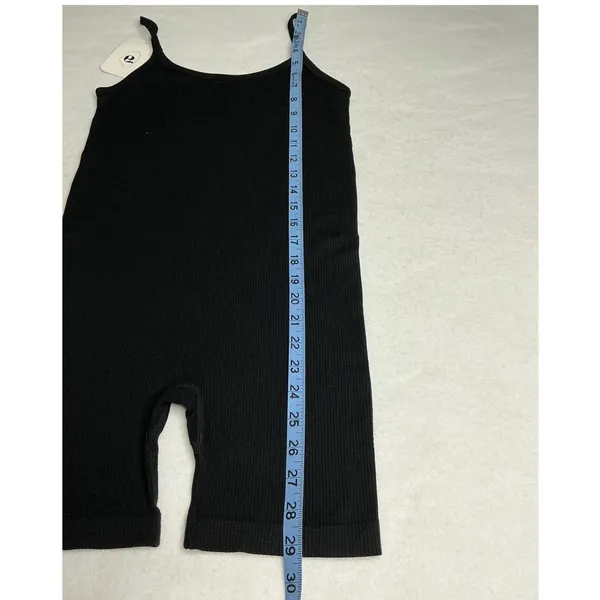 Elodie Black Ribbed Knit Tank Top‎ Bodysuit Romper Women XS/S - Image 3