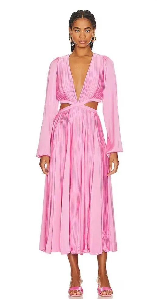 NWT Rococo Sand Midi Dress in Pink, size M - Image 2