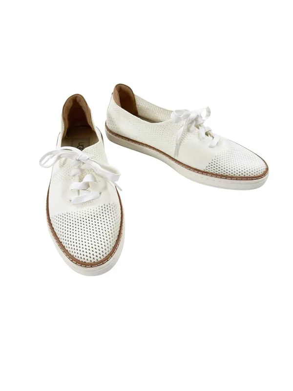 NWT UGG Pinkett Lace-Up HyperWeave Casual Knit Sneaker White Ivory Size 8 - Image 4