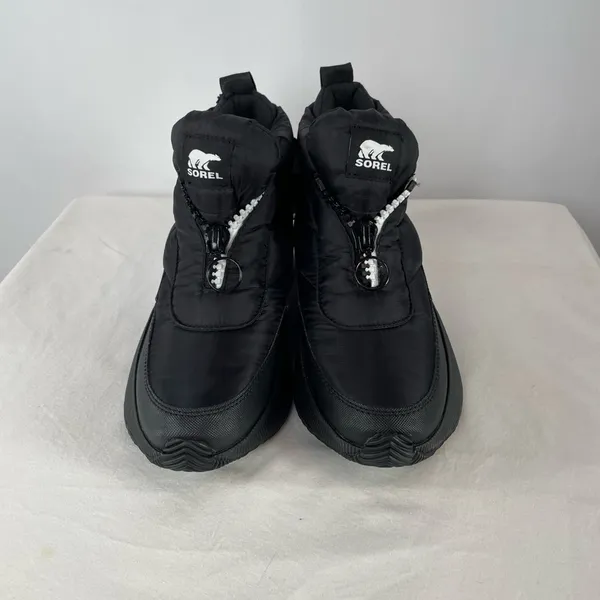 NWT Sorel Out N About III Puffy Zip Waterproof Boot in‎ Black Sea Salt Size 10 - Image 5