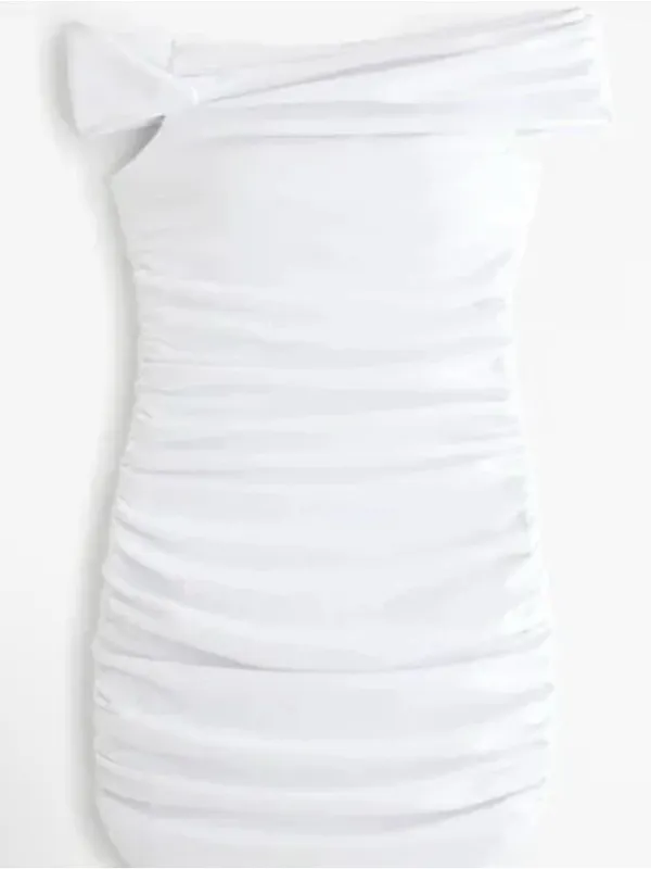Abercrombie & Fitch White off shoulder mini dress size M NWT - Image 3