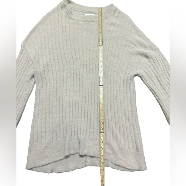 Aerie‎ Small Light Pink Long Sleeve Oversized Ribbed Fuzzy Soft Womens Sweater - Image 5