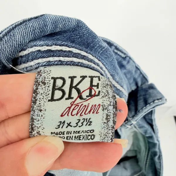 BKE Harper Distressed Bootcut Jeans Sz 31Lx33.5 Embroidered Buckle Y2K Country - Image 9