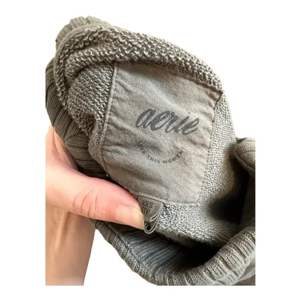Aerie Oversized Olive Green Mock Neck Ribbed Pullover Sweater Sweatshirt // XXS - Image 6