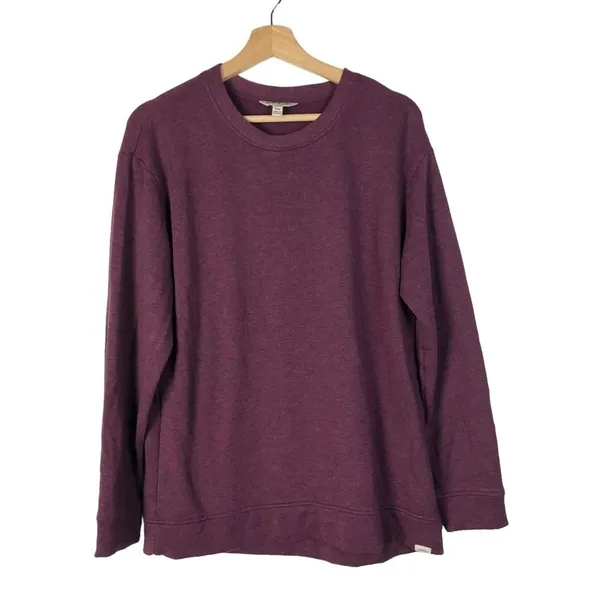 Orvis‎ Purple Fleece Lined Pullover Crewneck Sweatshirt M - Image 2