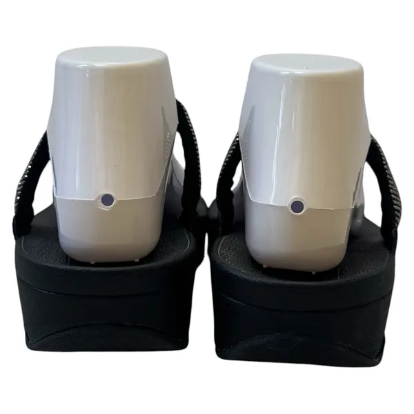 Fitflop‎ Black Silver Beaded Platform Sandal Capsule Breathable Comfort 9 - Image 8