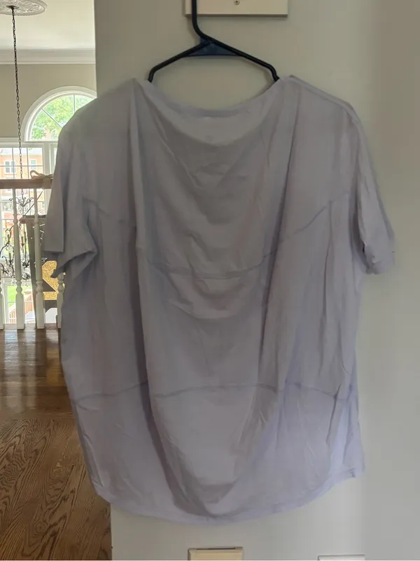 Light Blue Lululemon Short Sleeve Tank - Image 2
