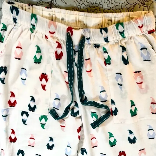 NWOT Joyspun Holiday Gnome Print Brushed Flannel Pajama Longe Pants – Small - Image 5