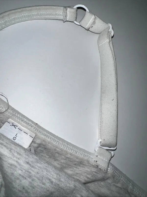 Old Navy Light Gray Cropped Camisole Bralette - Image 8