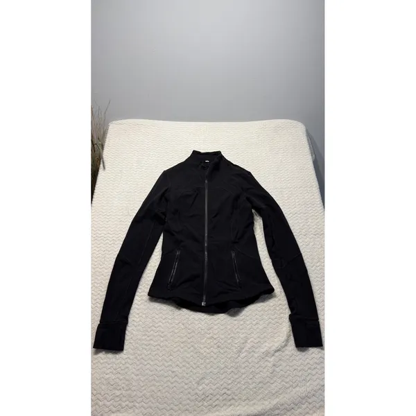 Lululemon Define Jacket Black Size 6 Full Zip Luon Activewear Yoga Coat 4675 - Image 2