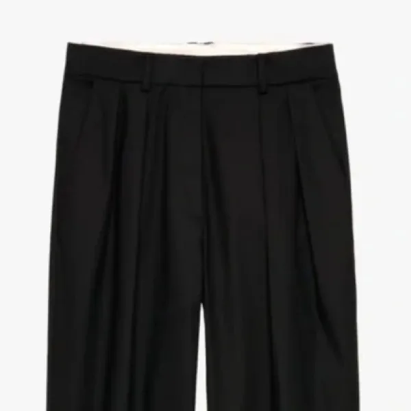 Kaia x Zara NWT Full Length Pants Womens XS Pleated Black Trousers Career Masc - Image 8