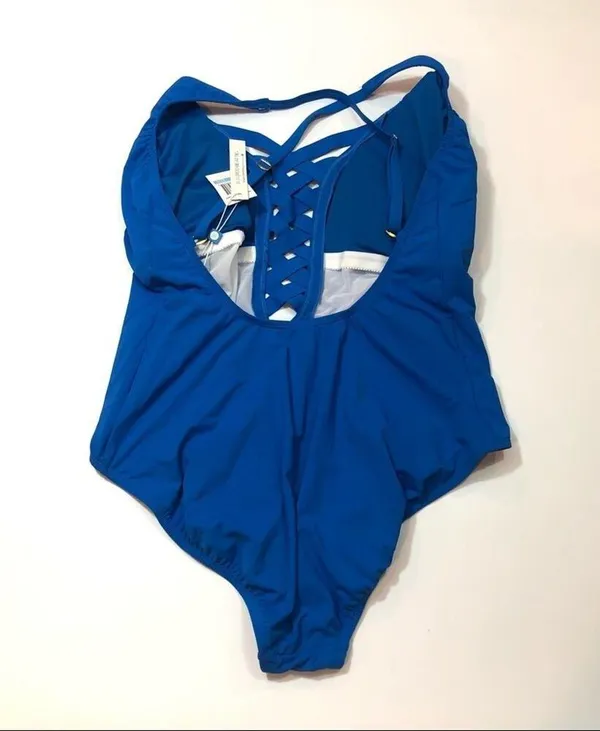 BLEU ROD BEATTIE Basketweave blue swim One Piece - Image 6