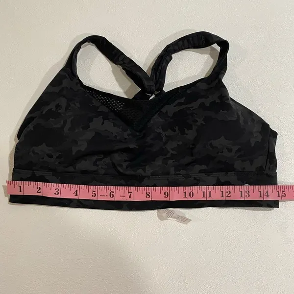 CRZ Yoga Black Camo Sports Bra XL Medium Support Activewear - Image 5