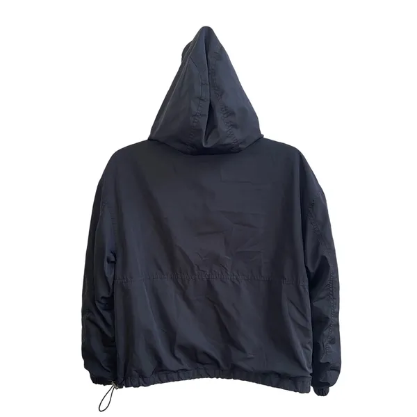 Old Navy Active Windbreaker Women XS Black Gorpcore Hooded Mesh Lined Zip Jacket - Image 2