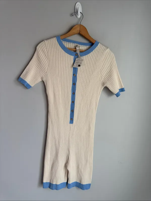 NEW Free People Tennis Time onesie Large - Image 2