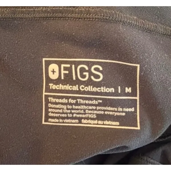 FIGS On-Shift Technical Collection scrub pants in women’s size M Navy Blue - Image 3