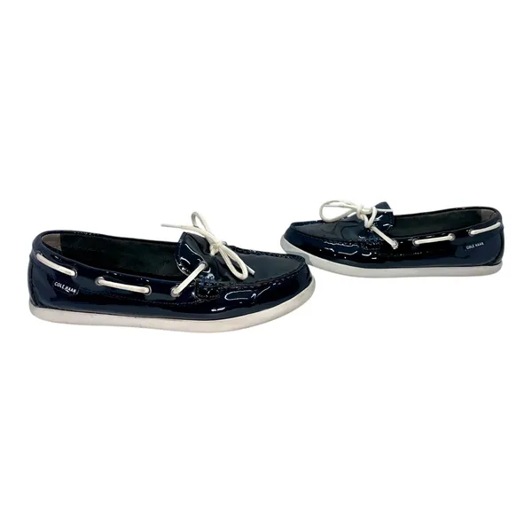 EUC‎ Navy COLE HAAN Patent Leather Deck Shoes - 10 - Image 2