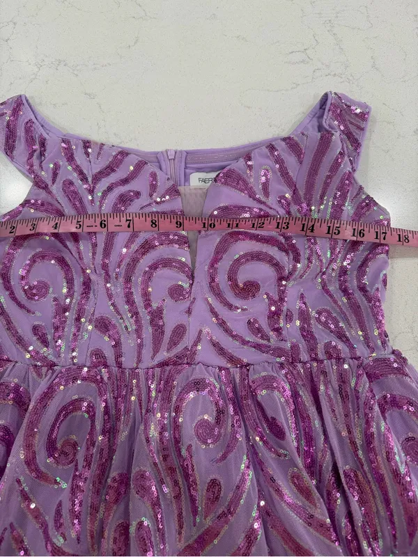 Lavender Sequin Maxi Dress with V - Image 6