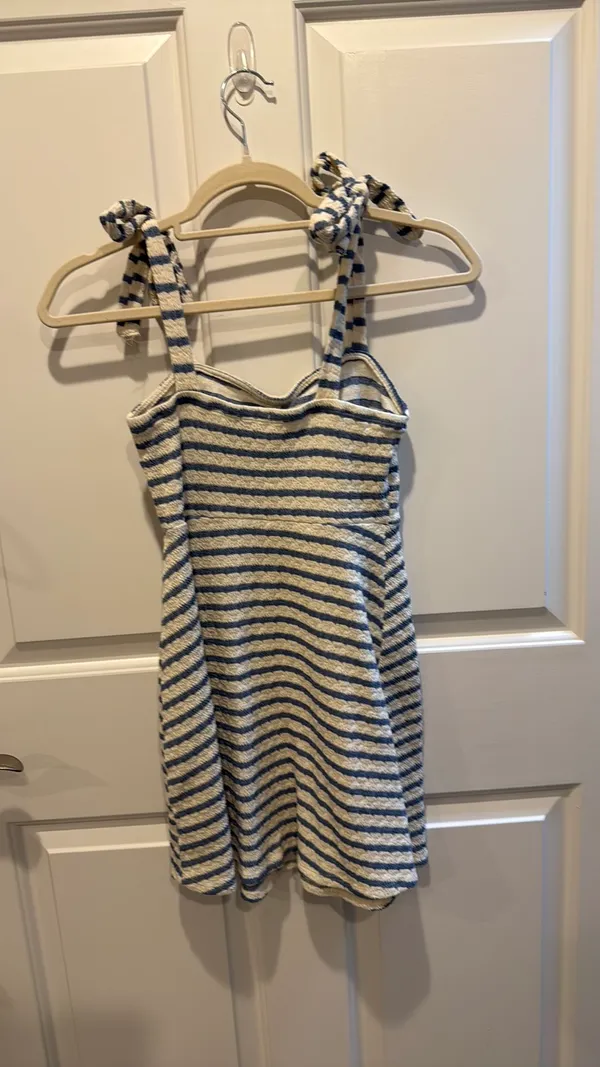 Blue Striped Dress Size M - Image 4