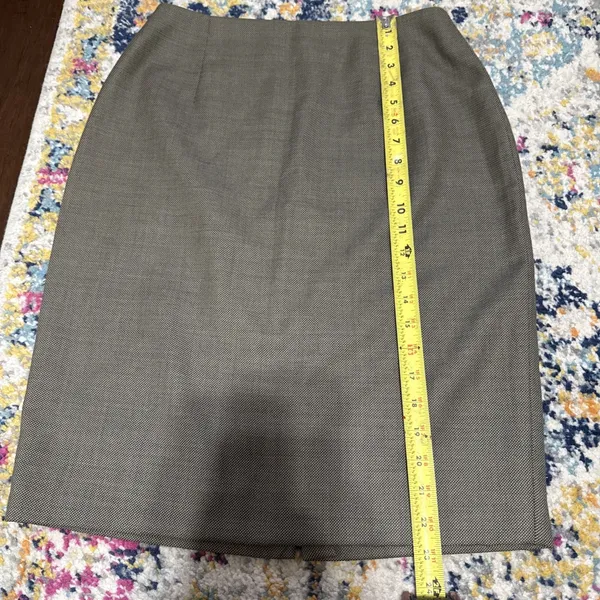 Women's Lauren‎ Ralph Lauren 100% Wool Brown Pencil Skirt Sz 8 Preppy - Image 4