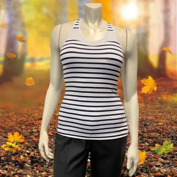 Athleta Mesh Striped‎ Racerback Tank Small Padded - Image 7