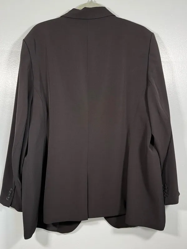 Black Relaxed Single Button Blazer XXL Minimalist Tailored H&M - Image 3